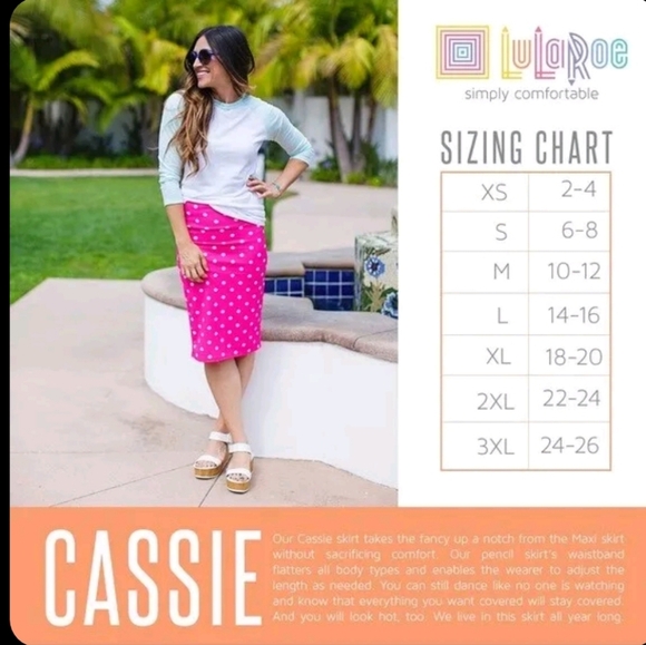 Lularoe Cassie Skirt , Floral, Size Small - Picture 5 of 5